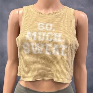 Aerie Tan Waffle Knit Top